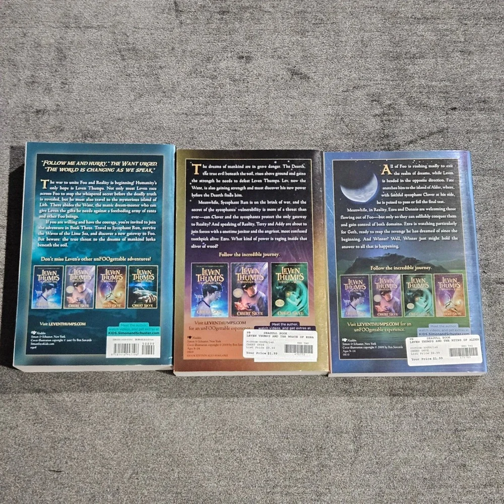 Leven Thumps Lot of 3 Paperback Books  3,4,5‎ by Obert Skye